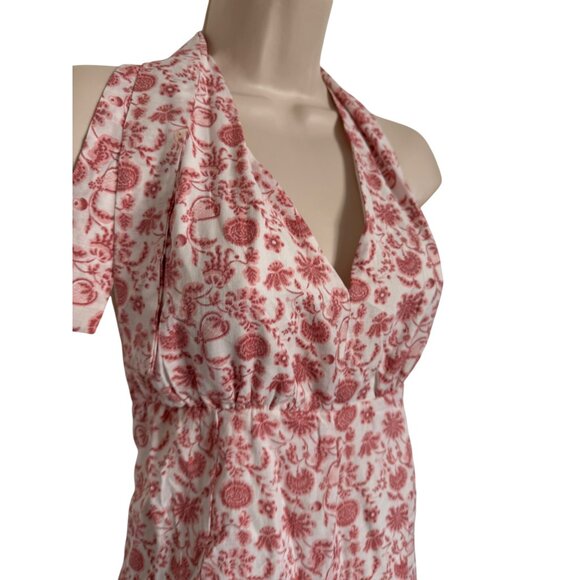 Trixxi Halter Romper Size Large Pink Print NWOT Soft Shorts Adjustable Tie - Picture 8 of 9